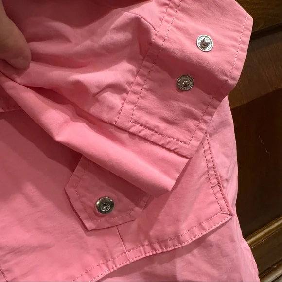 J. Crew Perfect Lightweight Rain Jacket Pink Orange Size Small - Picture 13 of 16